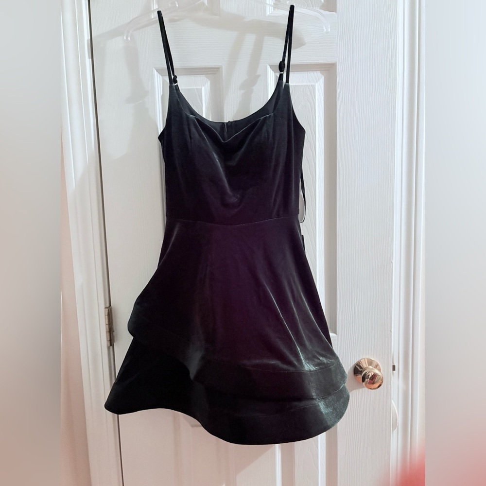 B Darlin Elegant Dark Green Mini Dress
